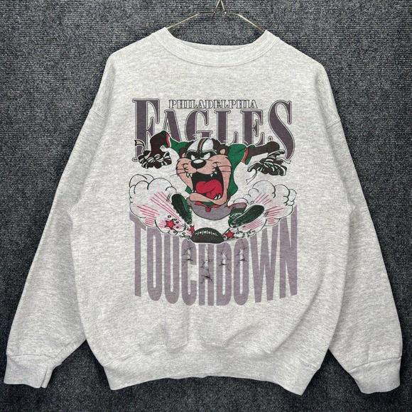 Gildan Other - 90's Philadelphia Eagles Touchdown Looney Tunes Taz Tasmania Devil Sweatshirt